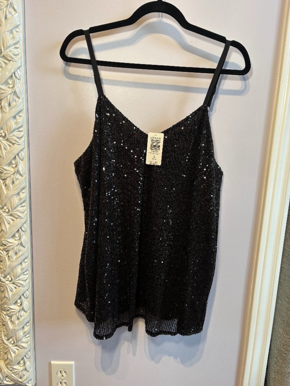 Torrid Black Sequin Sophie Cami NWT Size 1 (14/16)